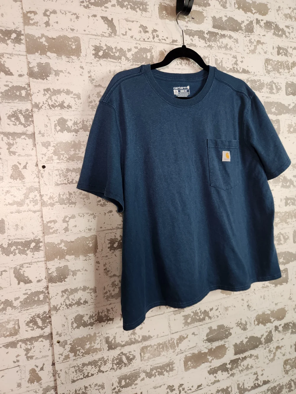 Carhartt Men’s Blue Pocket Logo Short-Sleeve T-Shirt